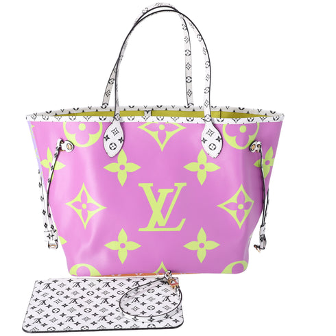 Louis Vuitton Giant Monogram Neverfull MM Tote Pink Lilac